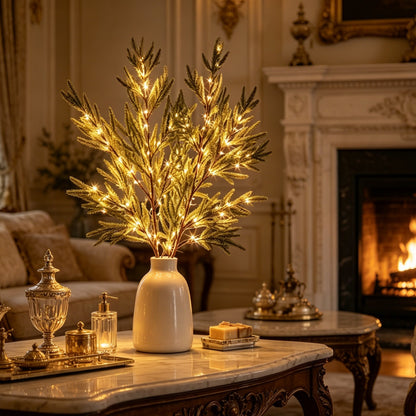 Artificial Lighted  Pine Branches