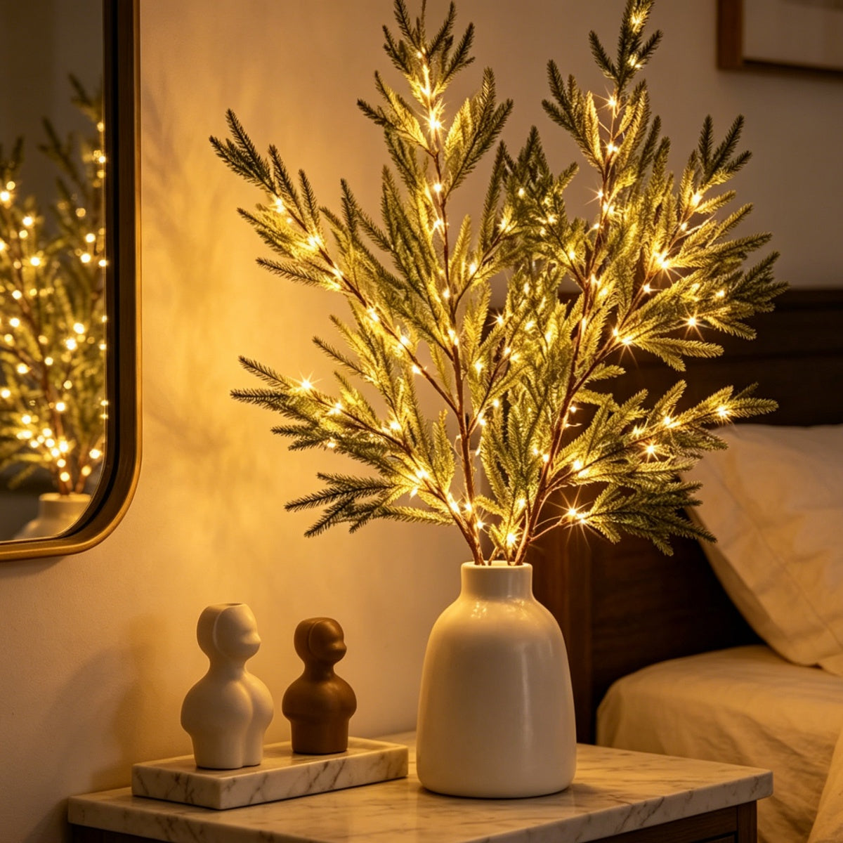 Artificial Lighted  Pine Branches