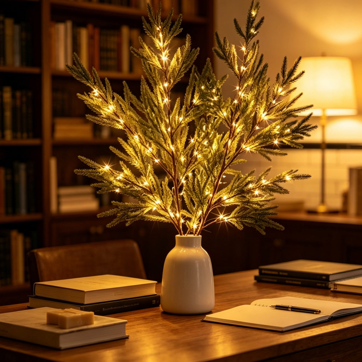 Artificial Lighted  Pine Branches