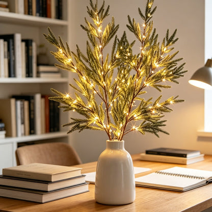 Artificial Lighted  Pine Branches