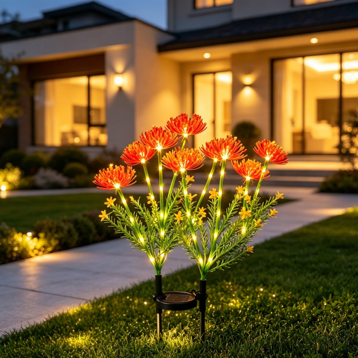 Solar Sunflower Garden Light