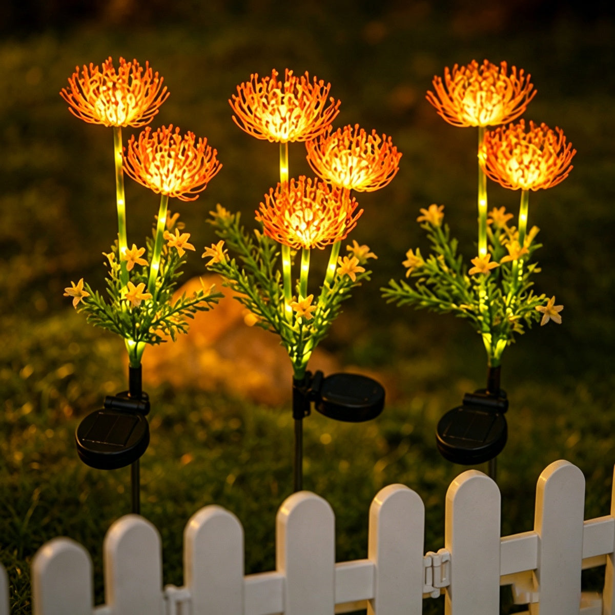 Solar Sunflower Garden Light
