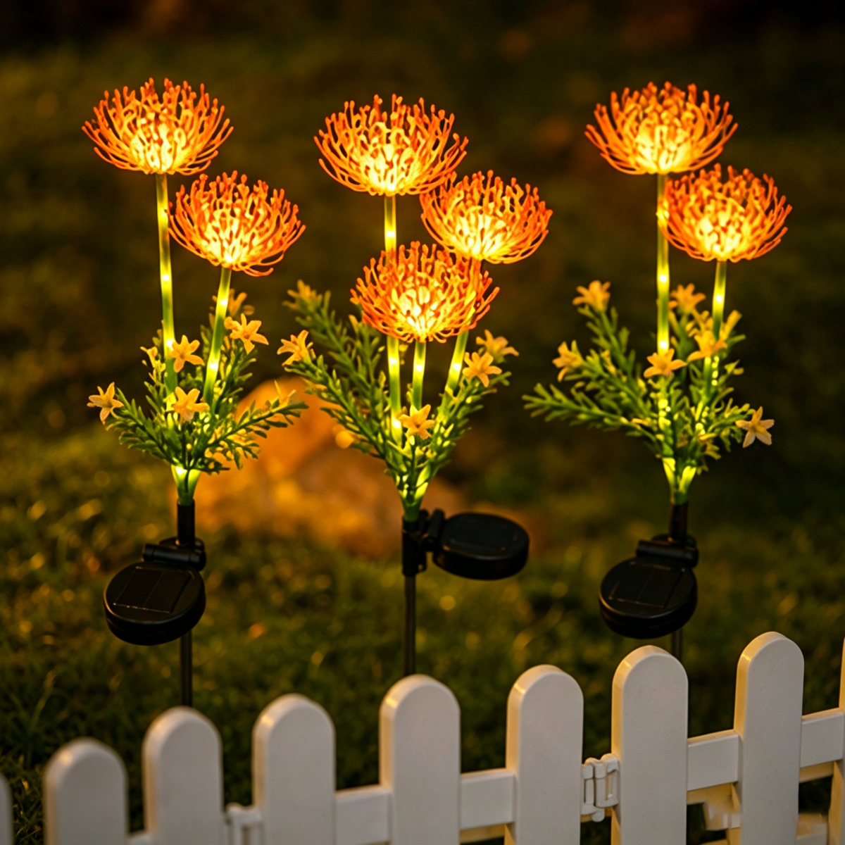 Solar Sunflower Garden Light
