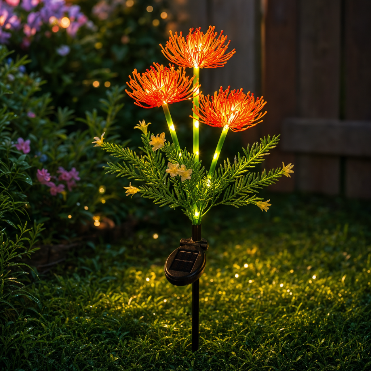 Solar Sunflower Garden Light
