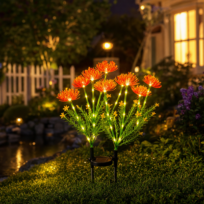 Solar Sunflower Garden Light