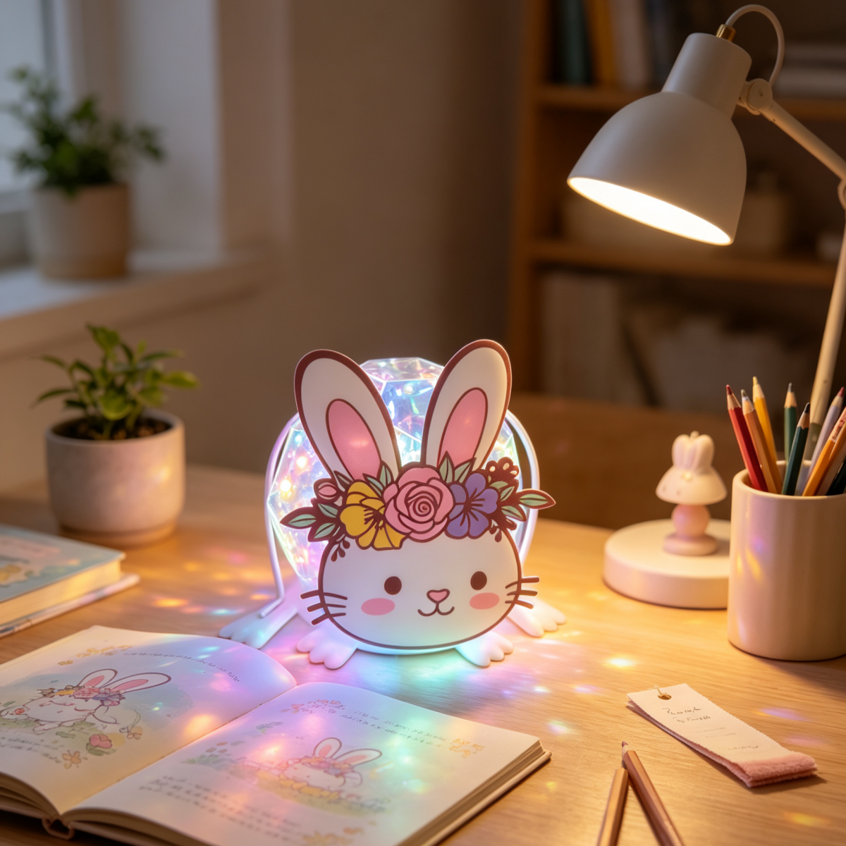 Rabbit  Rainbow Solar Light
