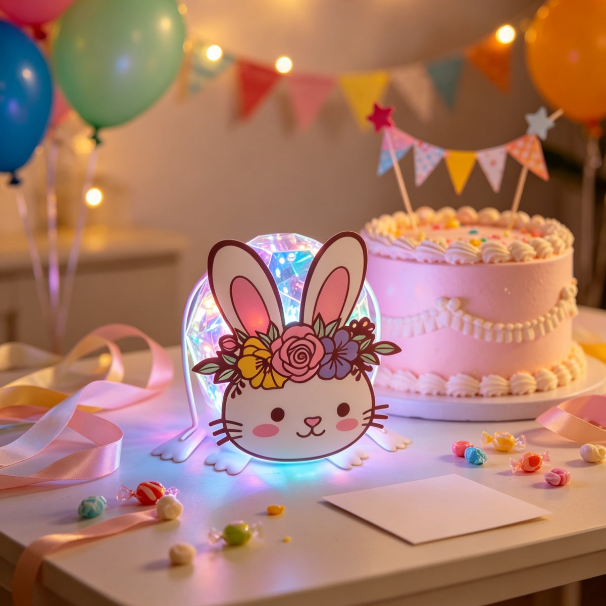 Rabbit  Rainbow Solar Light